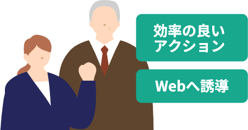 効率の良いアクション、Webへ誘導